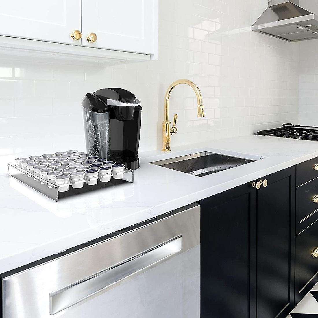 Countertop Coffee Pod Holder K Cup Organizer Tray,for 24 Coffee Pods