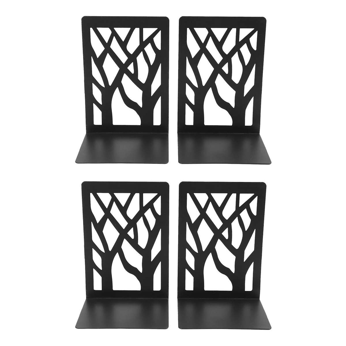 Book Ends for Heavy Books,home Decorative, Metal Black 1 Pair