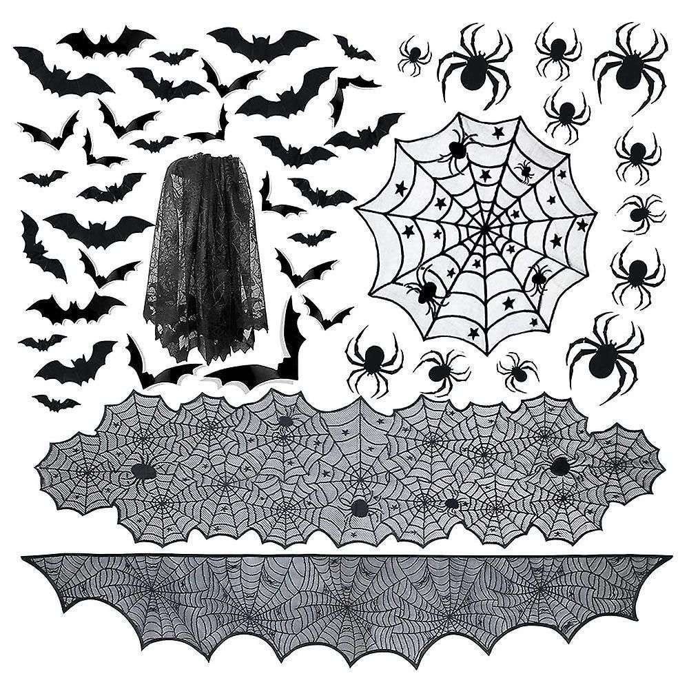 6 Pack Halloween Tablecloth Halloween Fireplace Mantel Scarf