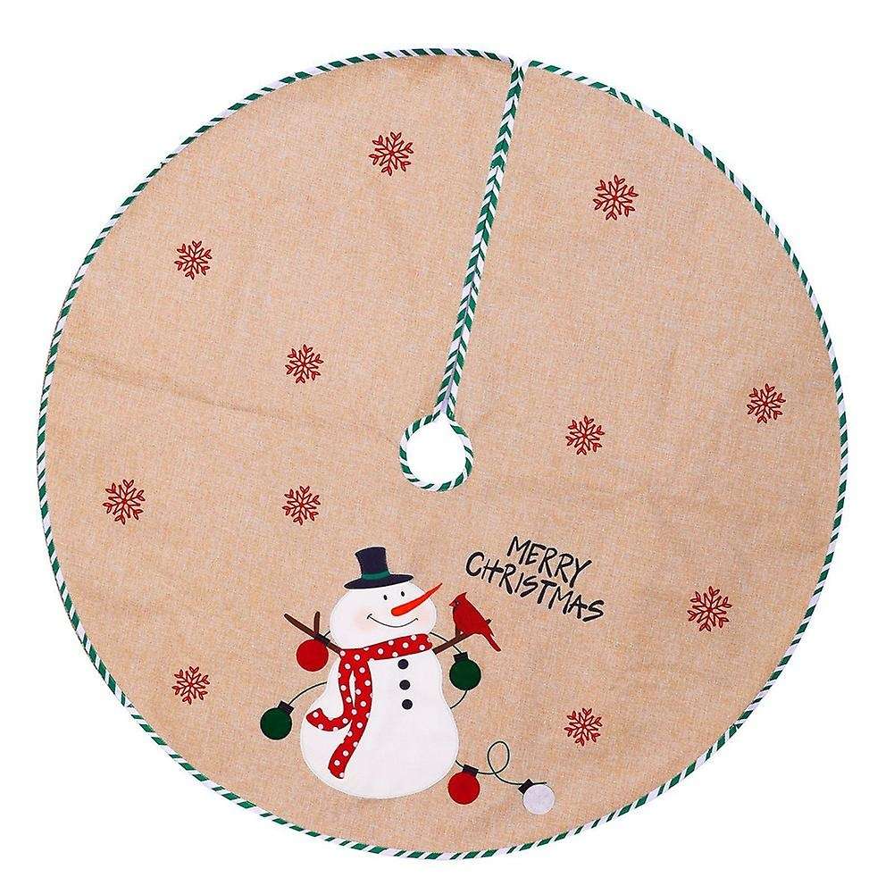 Christmas Tree Skirt Snowman Burlap Rustic Tree Skirt Xmas Skirt B