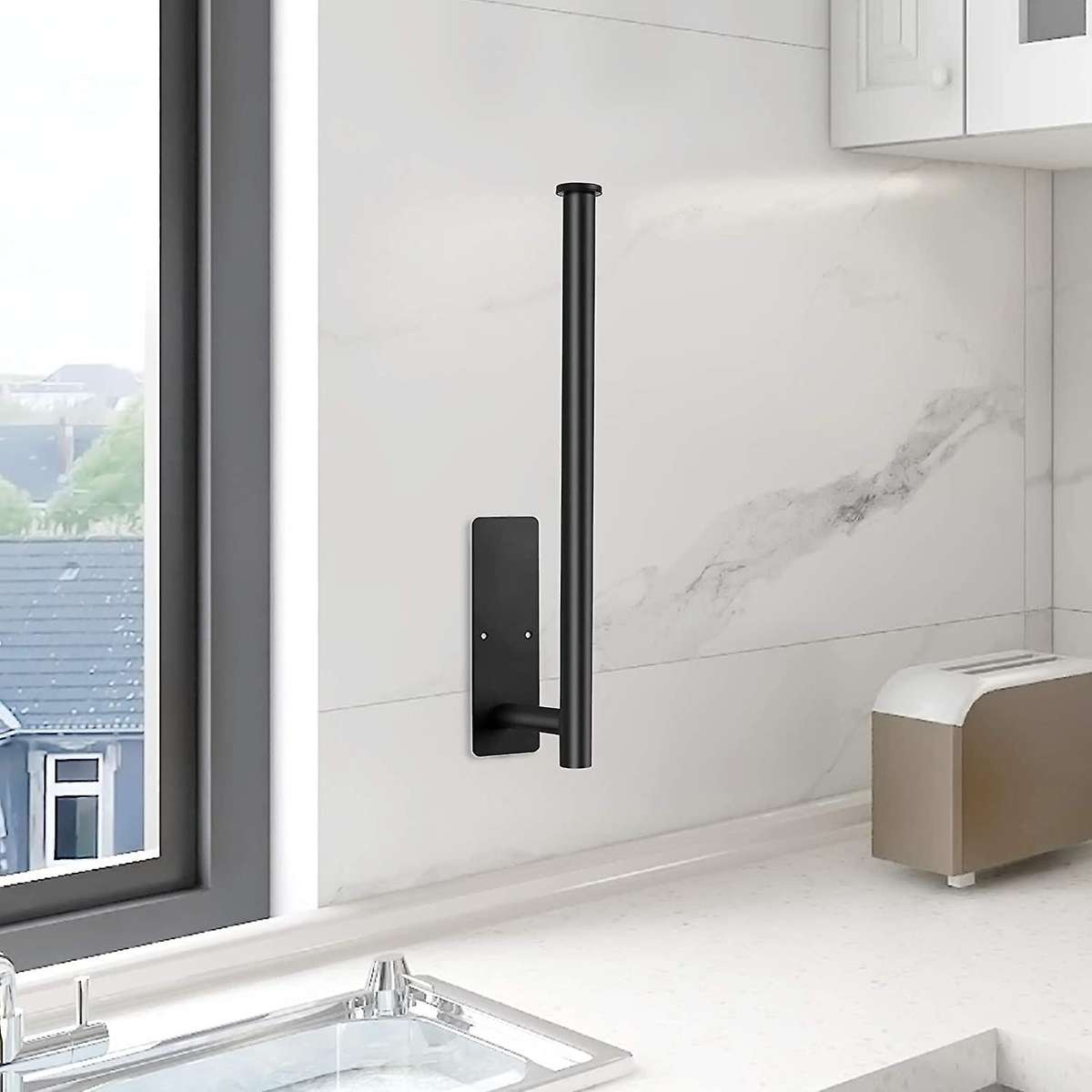 2 Pcs Wall Mount Paper Towel Holder, for Kitchen, Pantry, Bathroom