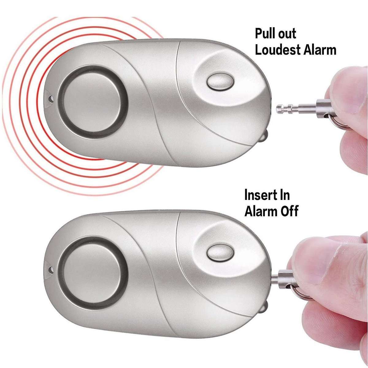 130db Security Personal Protection Devices Safety Alarm Keychain