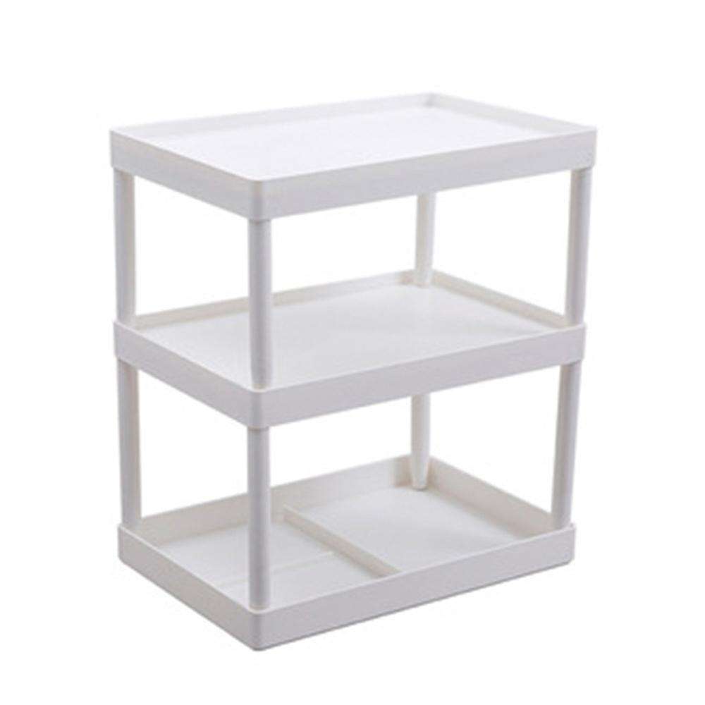 Three Layer Storage Shelf Detachable Bathroom Kitchen Cabinet White