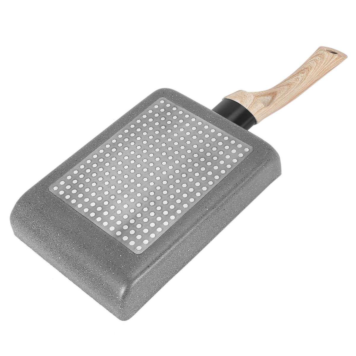 Frying Tamagoyaki Omelette Black Non-stick Pan for Gas Cooker-grey