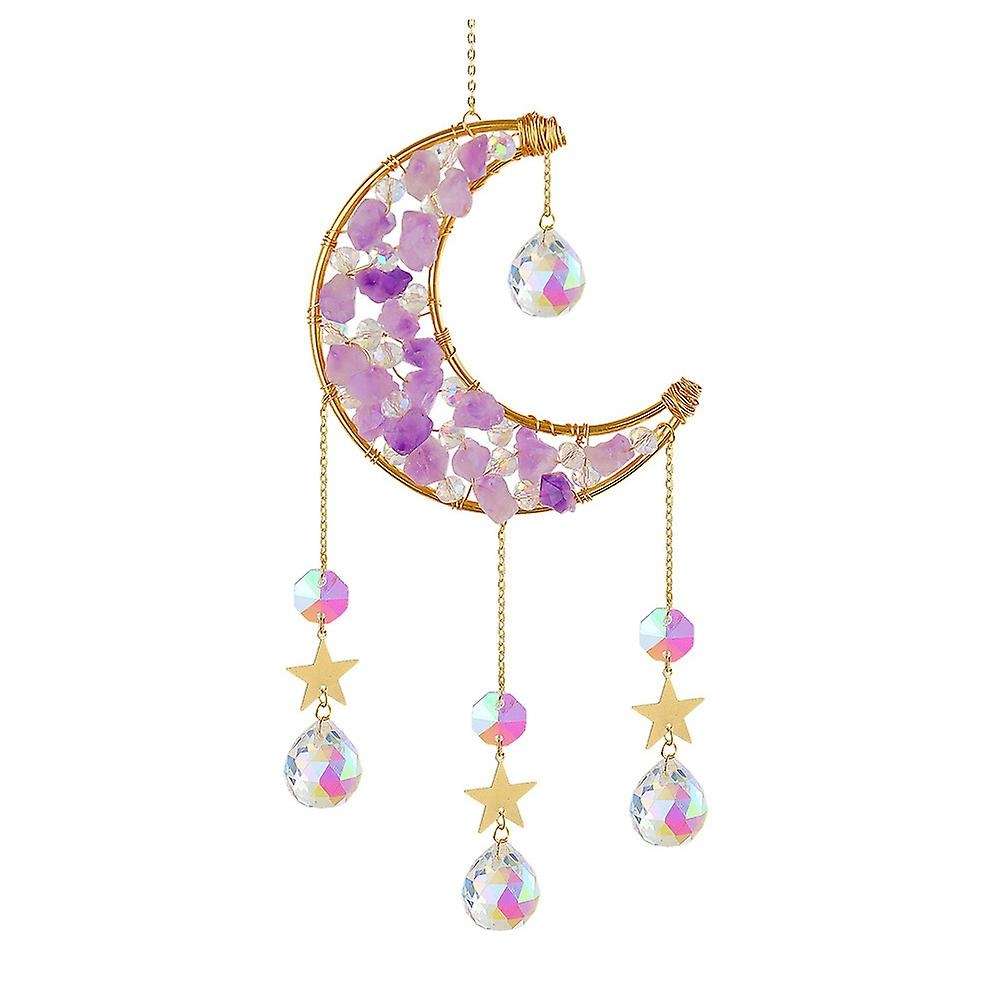 Crystal Pendant Hanging Windchimes Pendant for Outdoor Garden -c