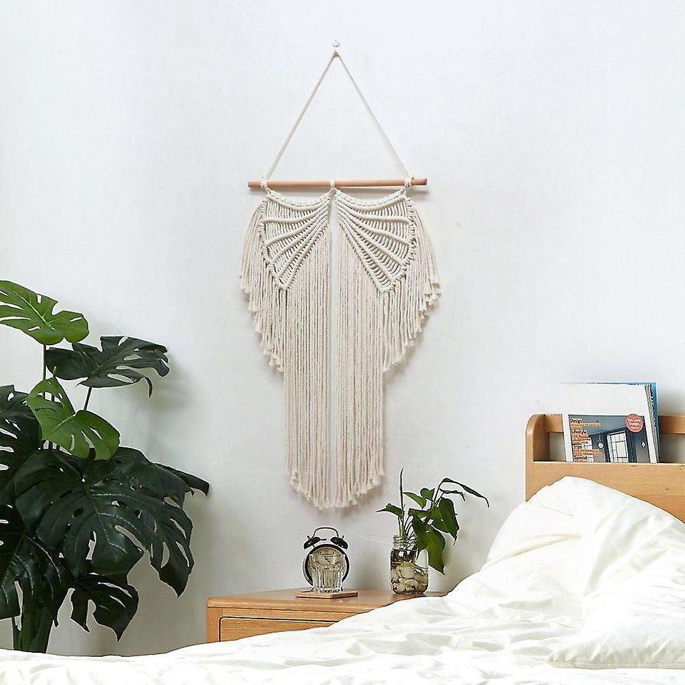 Macrame Woven Wall Hanging, Beautiful Angel Wings Tapestry