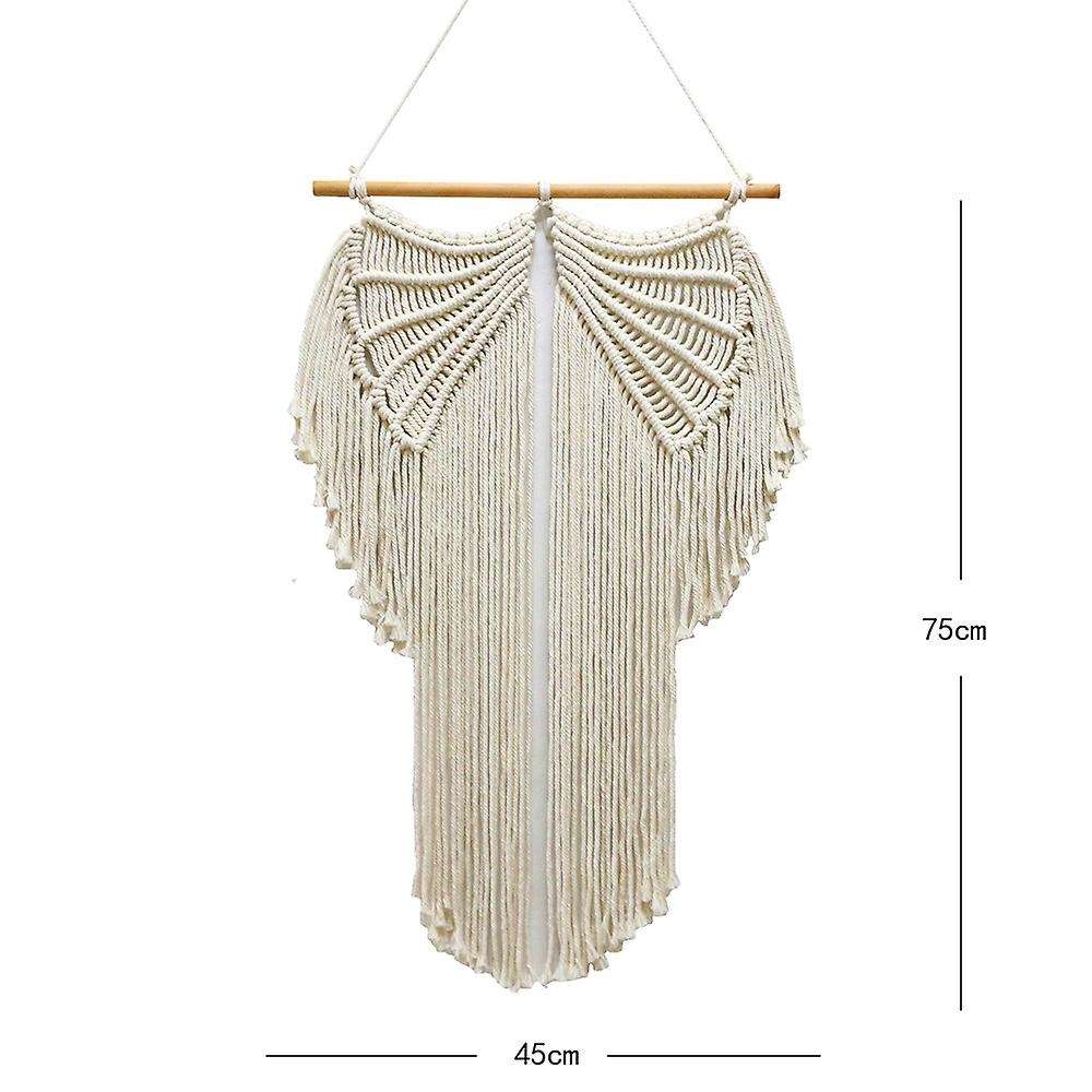 Macrame Woven Wall Hanging, Beautiful Angel Wings Tapestry