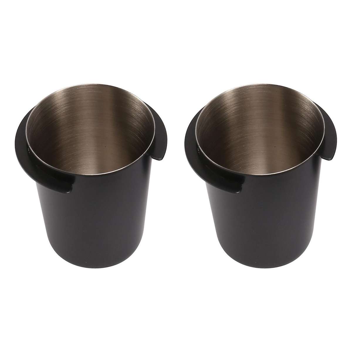 58mm Stainless Steel Dosing Cup Set,with Coffee Cleaning Brush,black