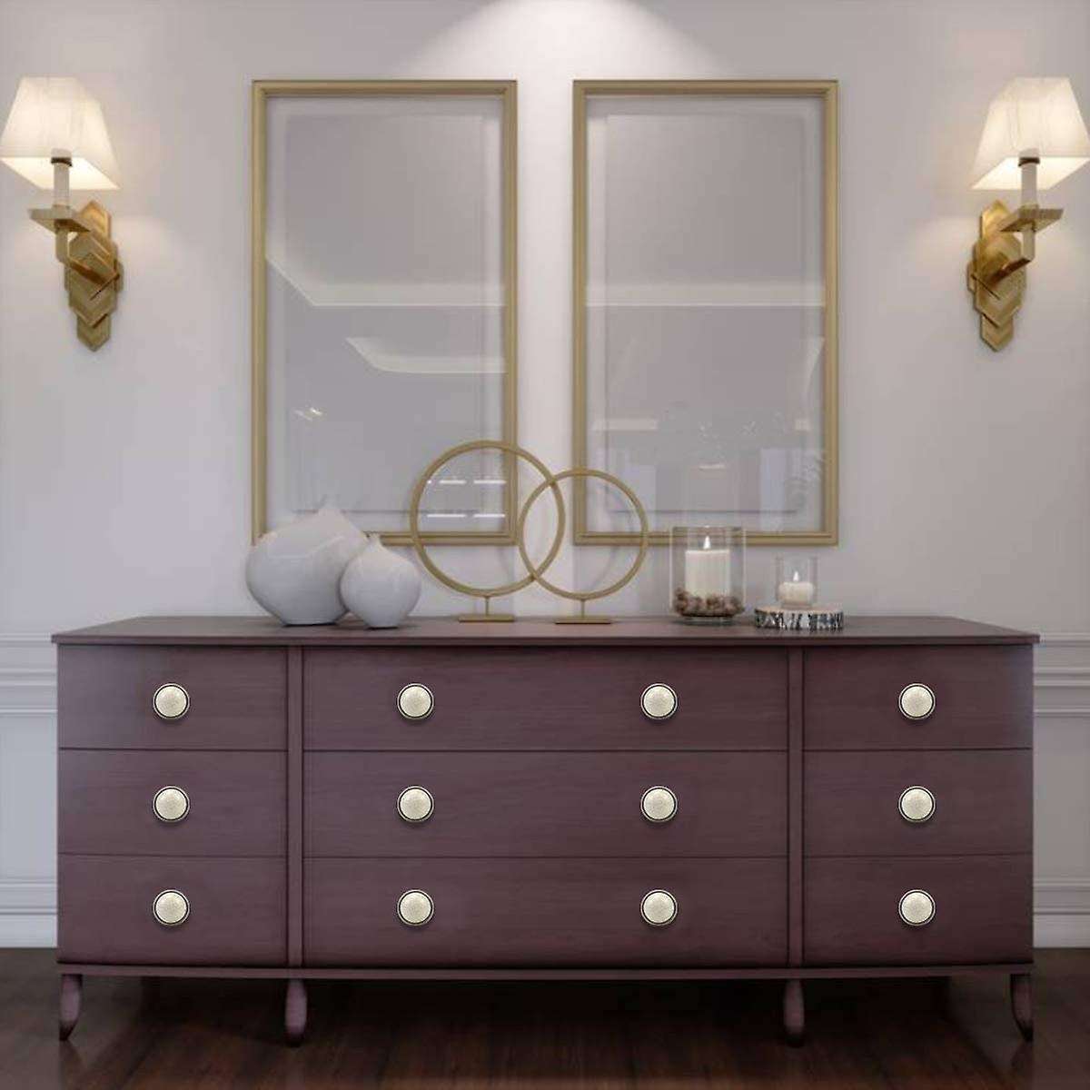 10pcs Vintage Cabinet Knobs 33mm Ceramic Knobs,for Chest Of Drawers