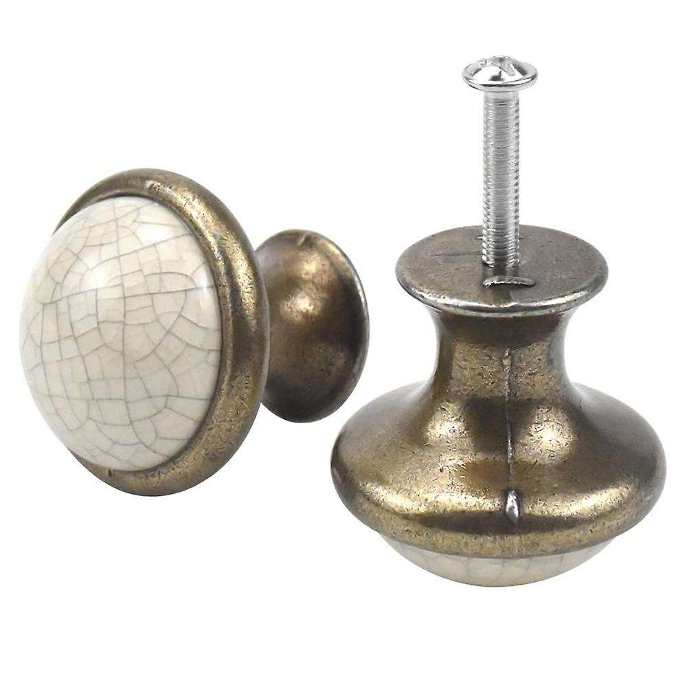 10pcs Vintage Cabinet Knobs 33mm Ceramic Knobs,for Chest Of Drawers