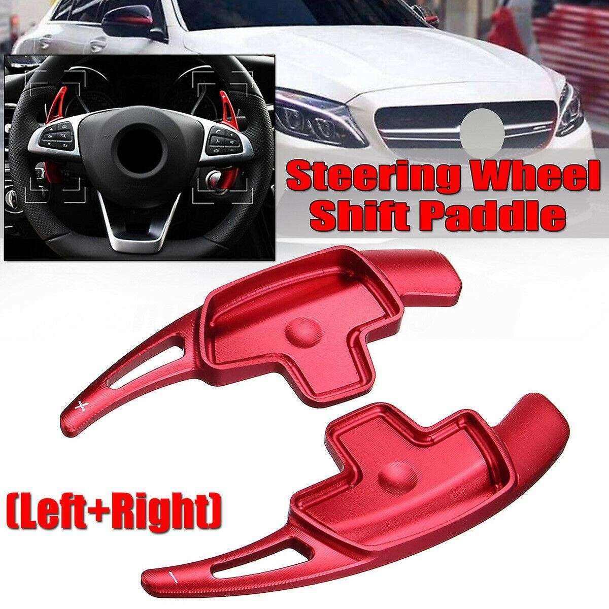 Steering Wheel Paddle Shifter Gear Shifter for Mercedes Benz A B(red)