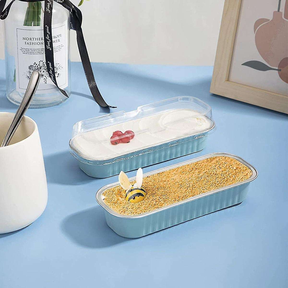 Aluminum Foil Bread Frying Pan,50pcs Disposable Mini Bread Pan