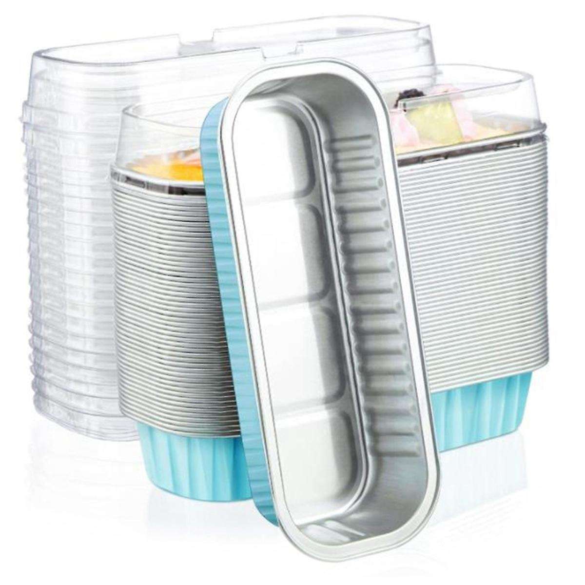 Aluminum Foil Bread Frying Pan,50pcs Disposable Mini Bread Pan