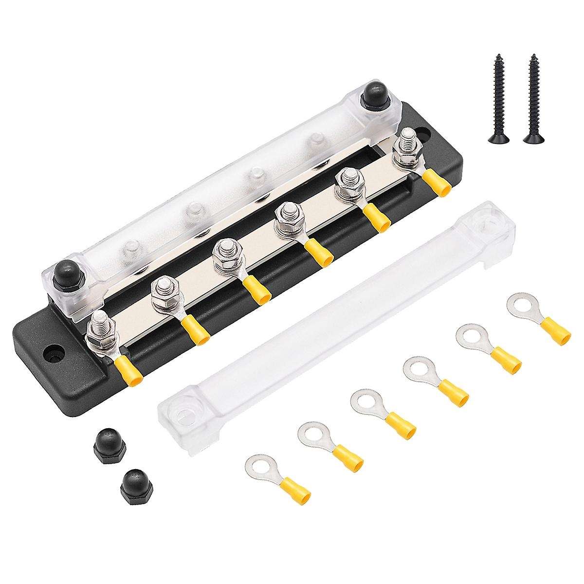 4 Way Dual Row Terminal 150a Bus Bar Block Ground Distribution