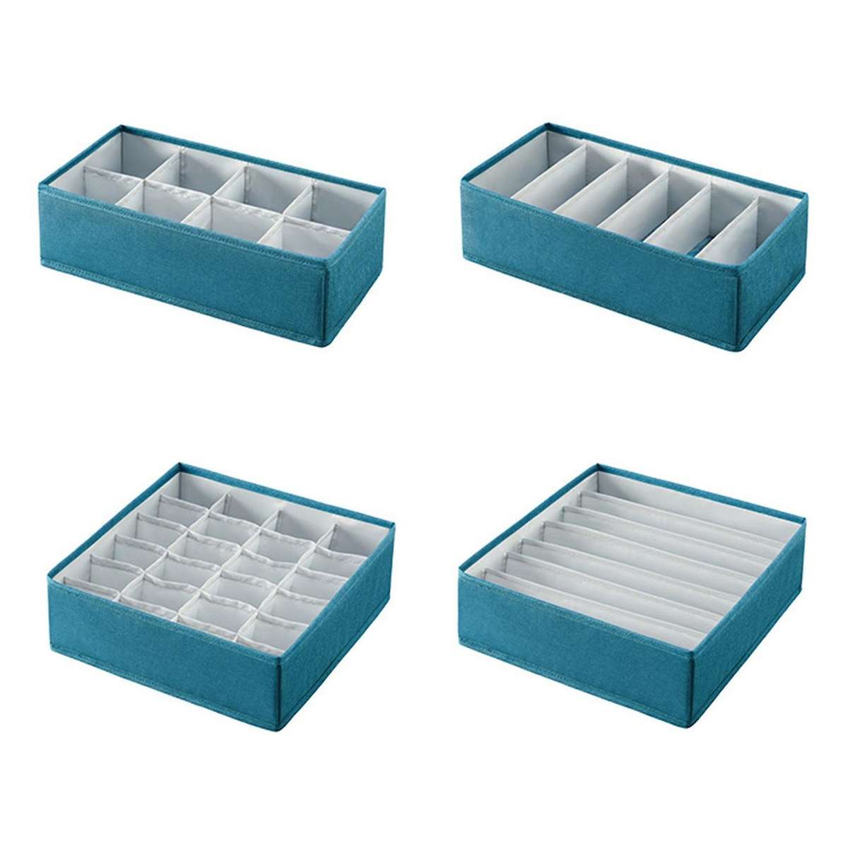 Underwear Drawer Organiser Internal Panty Socks Storage Box Green