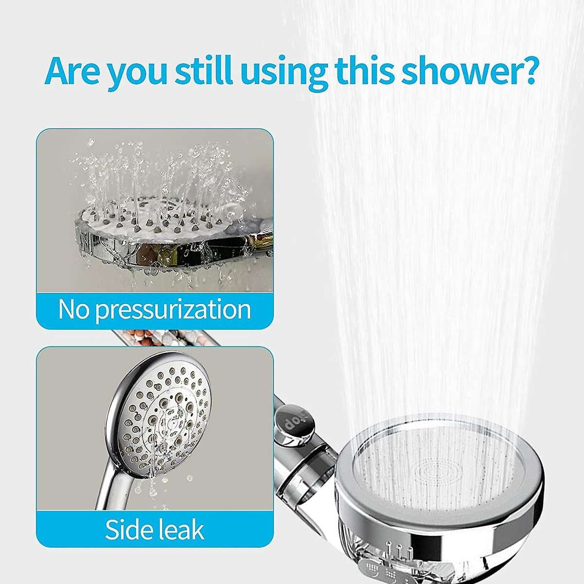 Shower Head,high Pressure 3 Mode Function Spray Handheld Showerheads