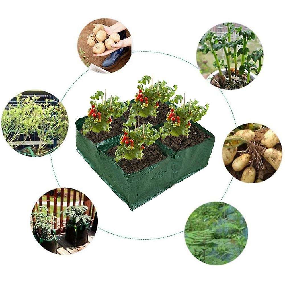 Plant Grow Bag,divider Grids Planter Bag for Flower Vegetable Plant
