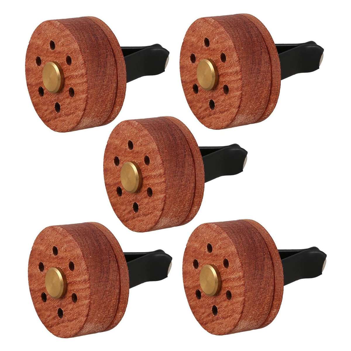 5x Essential Oil Diffuser for Car, Wooden Aromatherapy Air Freshener