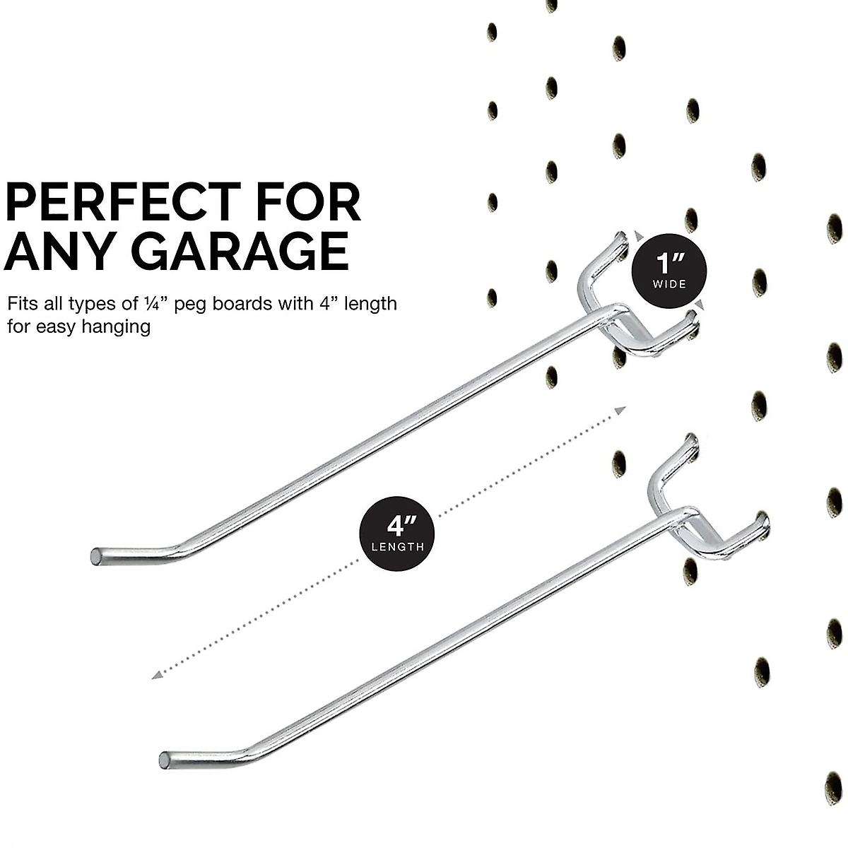 50 Piece Pegboard Hooks Metal ,peg Locks for Organizing Tools