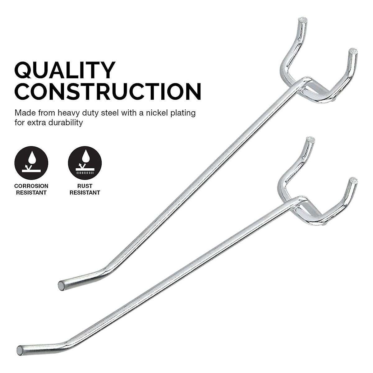 50 Piece Pegboard Hooks Metal ,peg Locks for Organizing Tools