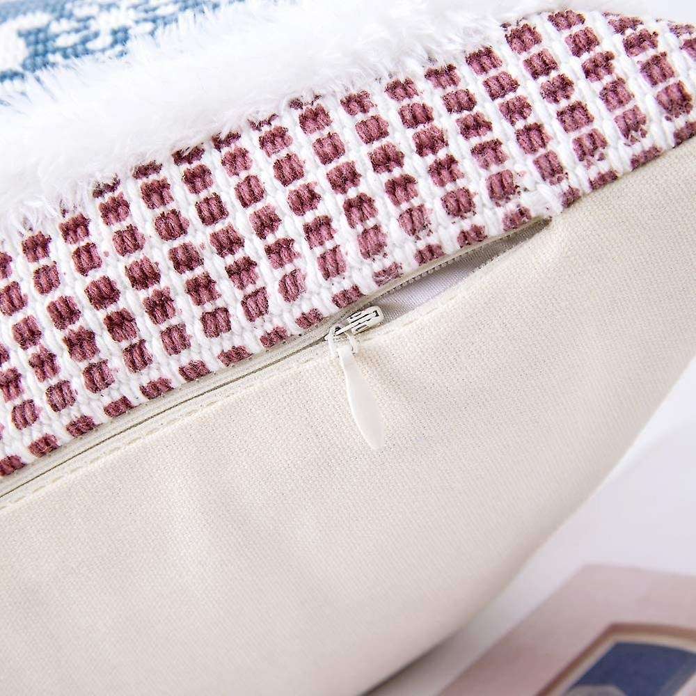 Boho Throw Pillow Covers Decorative Moroccan Pillowcase , Blue