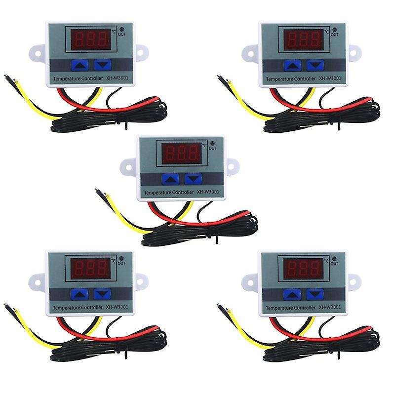 5pcs Ac Digital Led Temperature Controller for Incubator Ntc Sensor