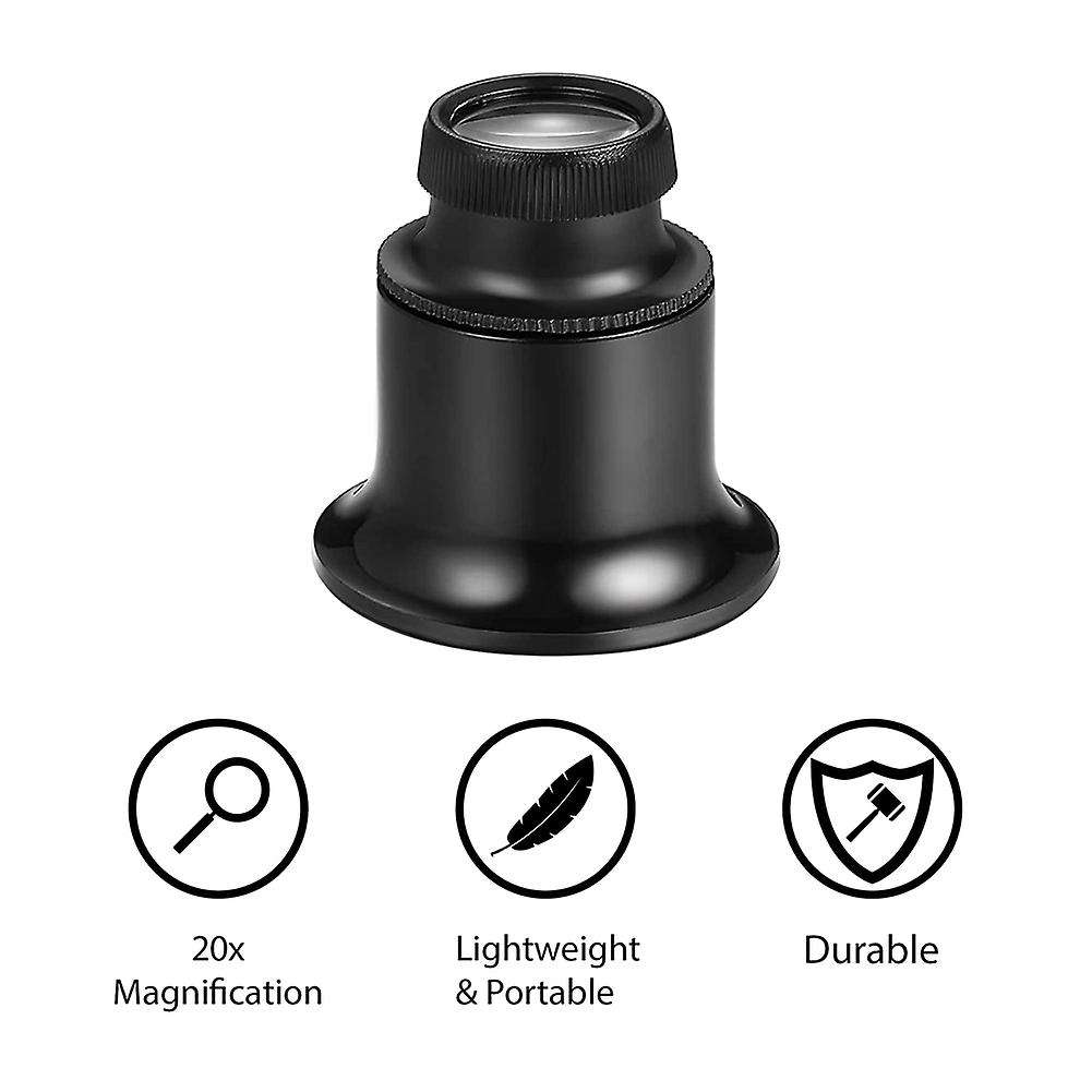 12 Pieces 20x Jewelers Loupe Magnifier, Jewelry Eye Loop