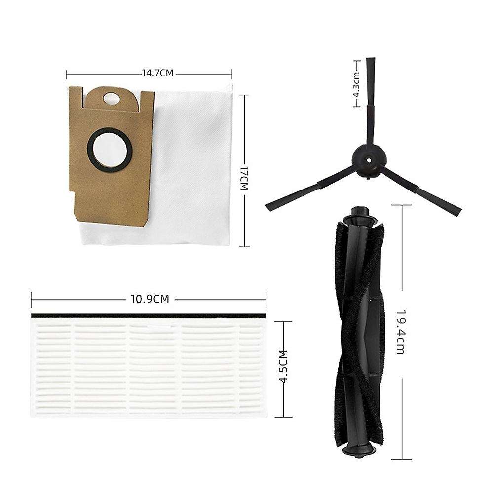 Dust Bag Mop Pad Rolling Main Brushes Side Brush for Lydsto R1