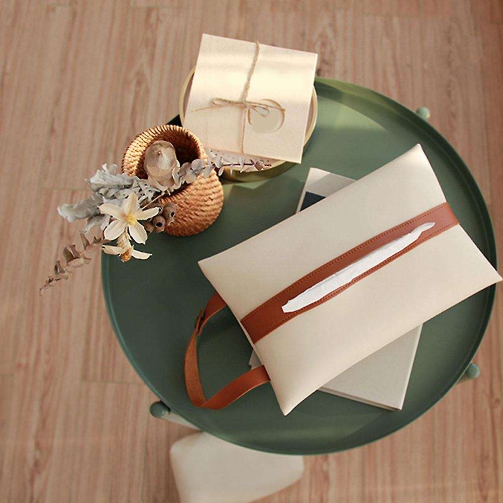 Hanging Armrest Box Leather Tissue Bag Hangable Paper Bag