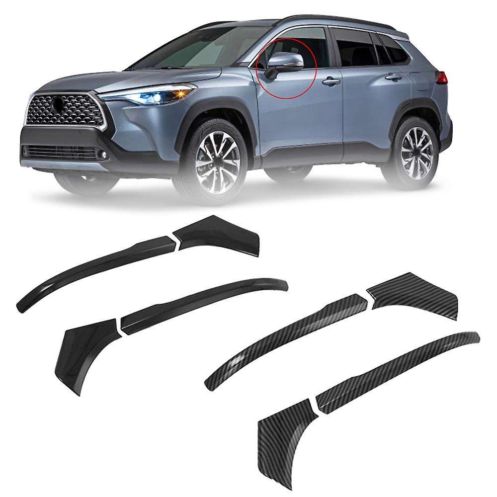 For Toyota Corolla Cross Mirror Decoration Strip Cover Bright Black