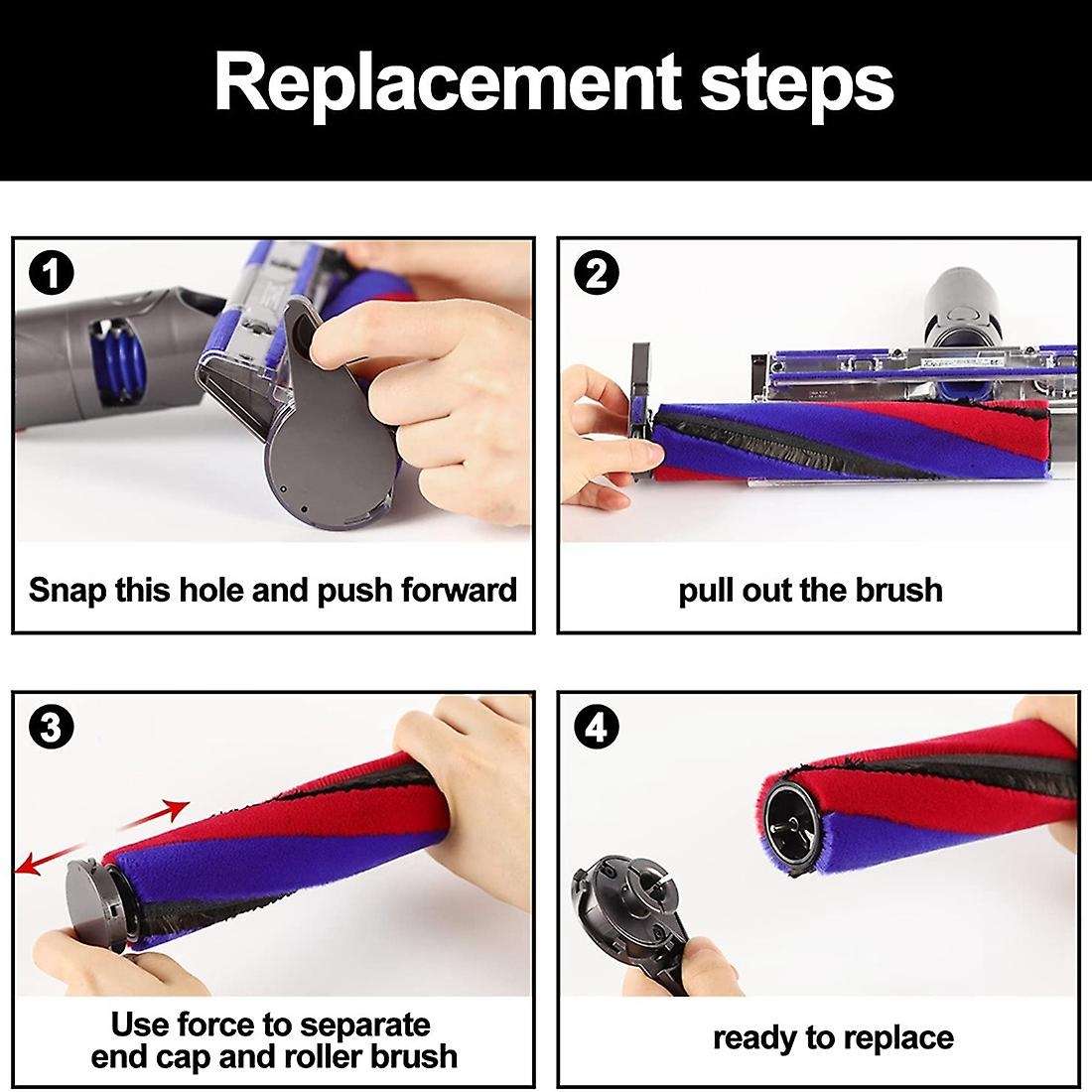 Roller Brush Bar End Cap Cover for Dyson V8 Slim/v10 Slim