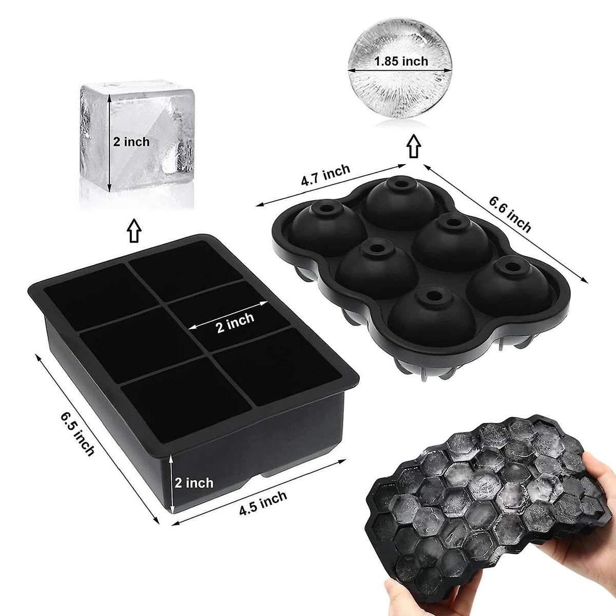 Ice-cube Tray,silicone Ice-cube Mold for Freezer (set Of 4)