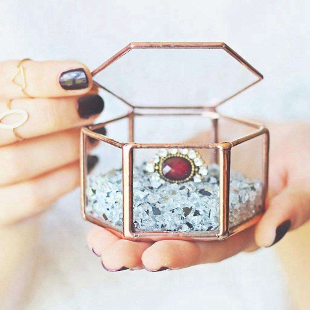 Geometrisches Glas Terrarium Schmuckschatulle Sukkulente Pflanzgef