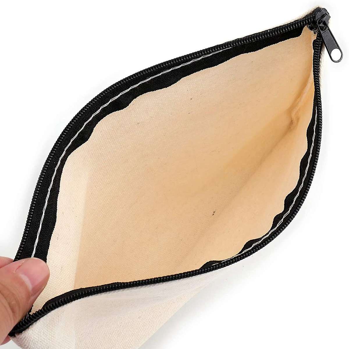 32pcs Canvas Zipper Bag Pencil Case Cosmetic Bag Blank Bag Diy Craft