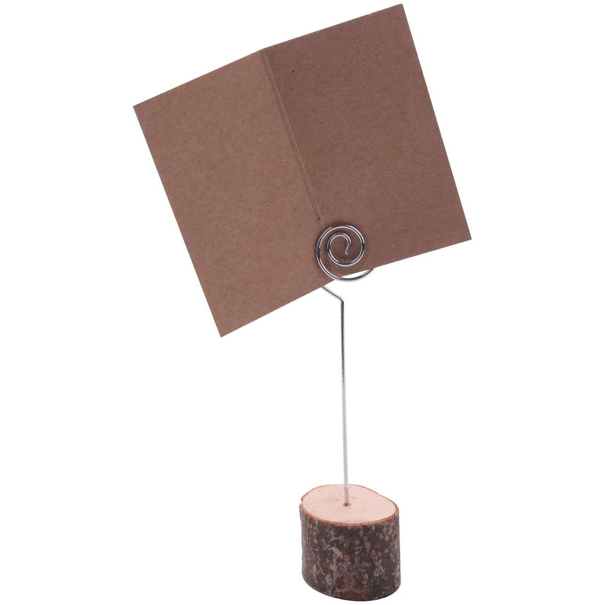 20 Pack Rustic Wood Place Card Holders, Picture Holder Stand Rustic