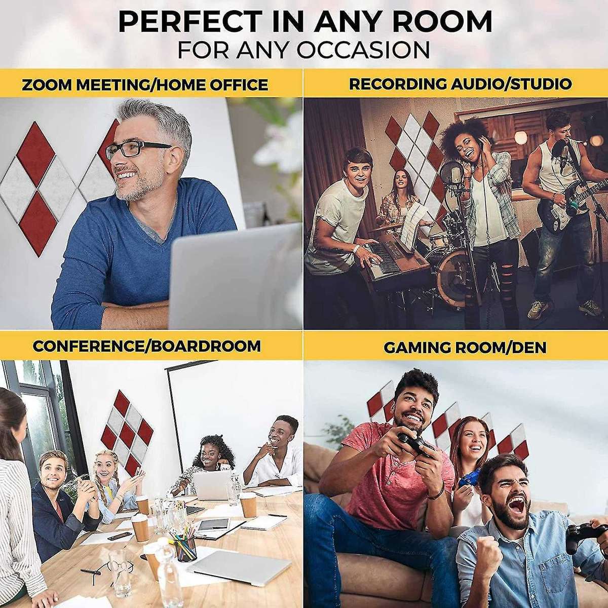 12pack Diamond Acoustic Panels Sound Panels Acoustic Panels