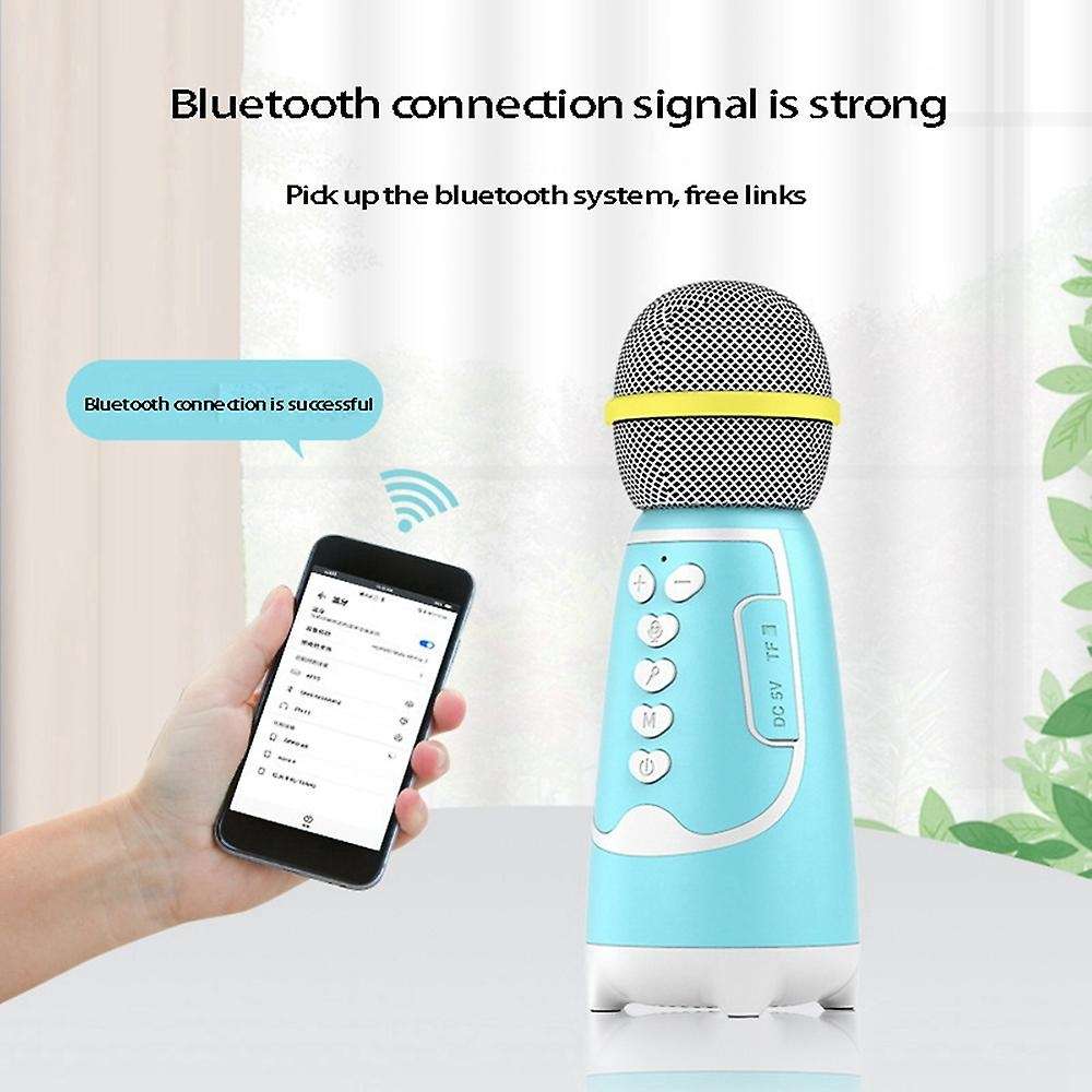 Bluetooth Microphone Handheld Karaoke Live for Mobile Phones Orange