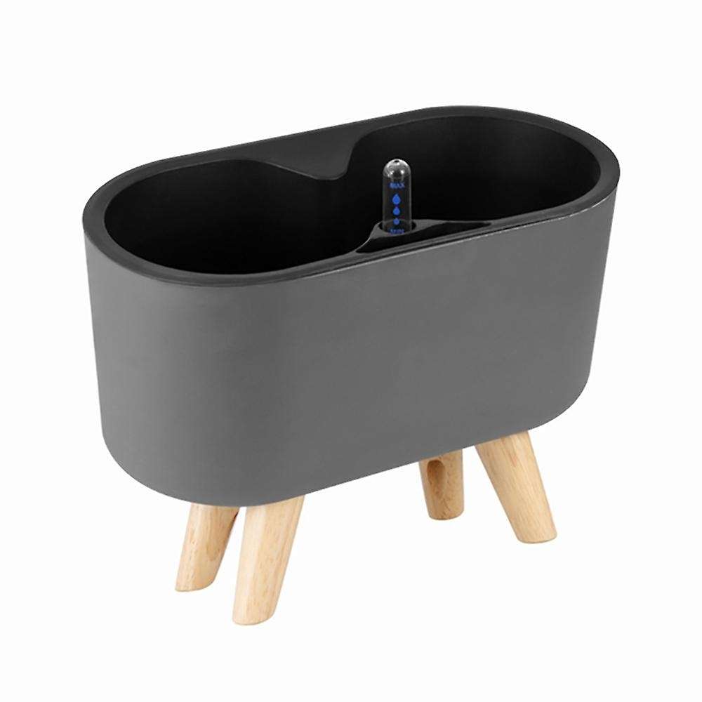 Automatic Self-watering Plastic Plant Pot with Water Level-2