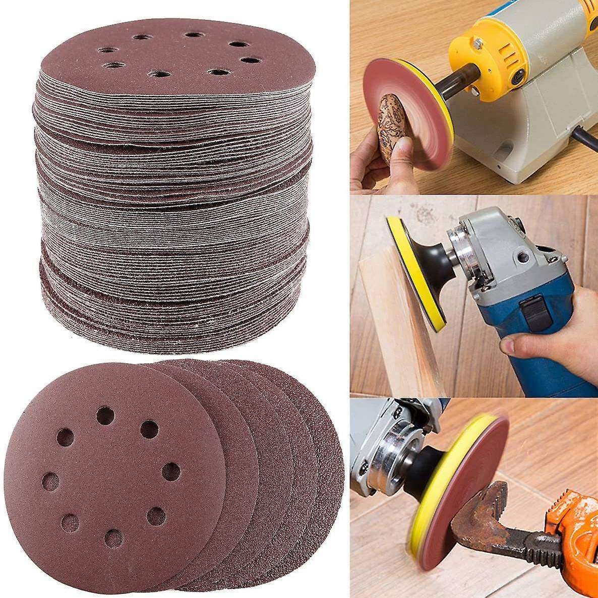 100 Pcs Sanding Discs Sandpaper Sanding Sheets 40 60 80 120 240 Grits
