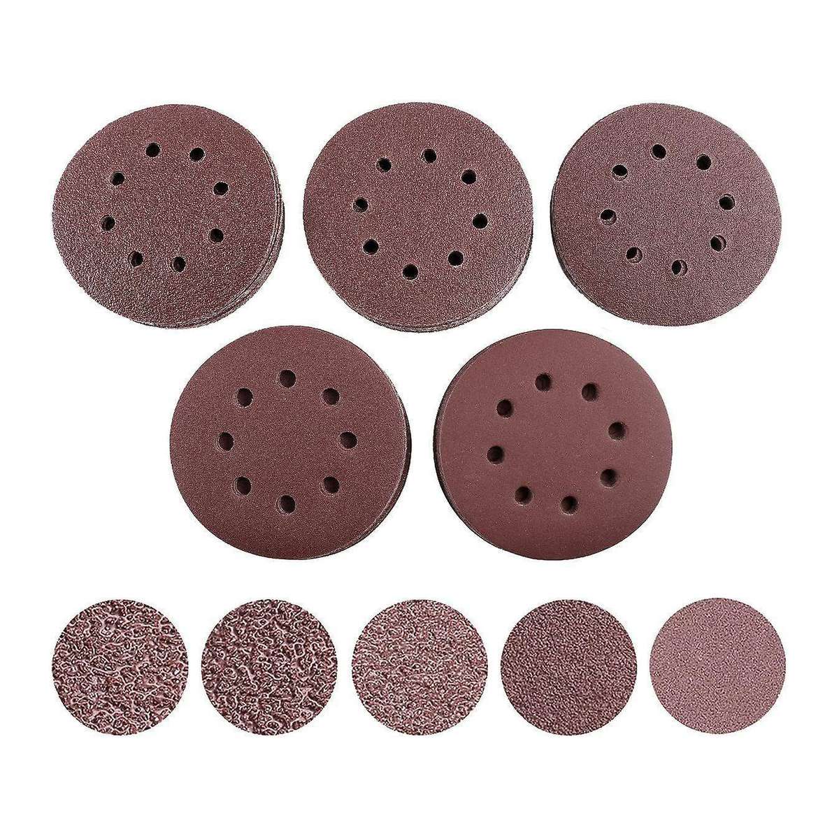 100 Pcs Sanding Discs Sandpaper Sanding Sheets 40 60 80 120 240 Grits