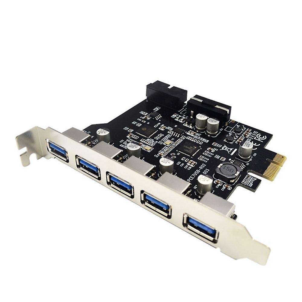 Usb3.0 Pci-e Expansion Card 5 Ports Hub Adapter,with 19-pin Connector