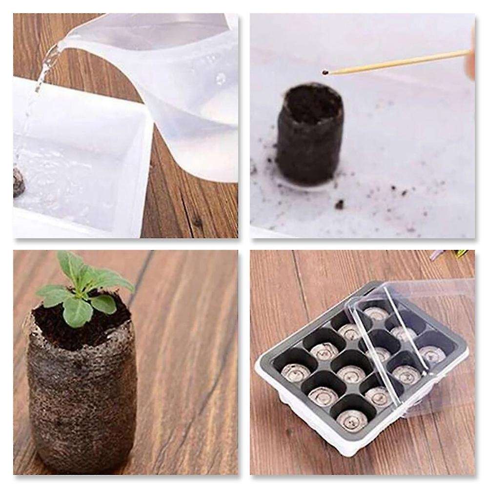 110 Pcs Professional Peat Pellets Plant Starting Soil Block Seedling