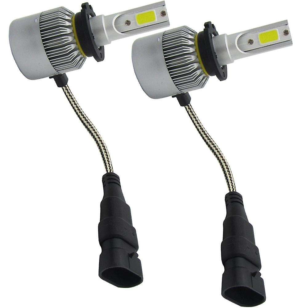 2 X Led Headlight Kit Diamond White Light Carauto Driving Beam 6000k