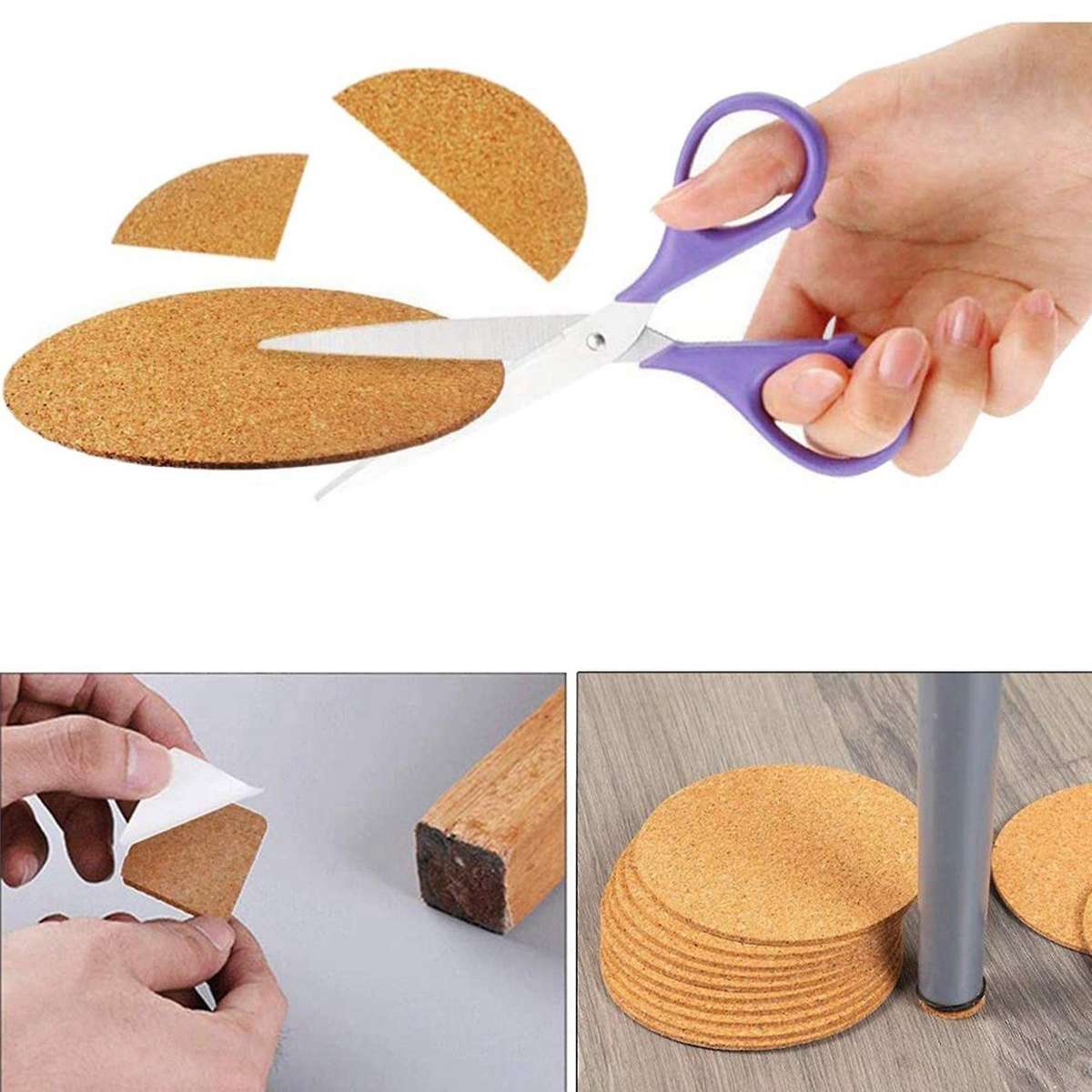 Self-adhesive Cork Coasters,cork Mats Backing Sheets for Coasters