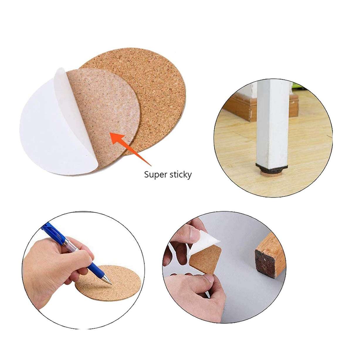 Self-adhesive Cork Coasters,cork Mats Backing Sheets for Coasters