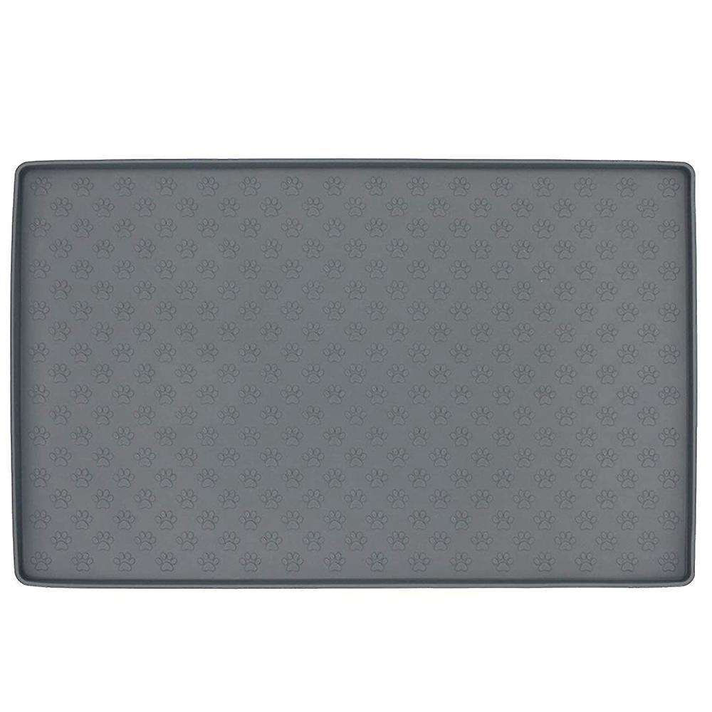 Pet Placemat for Dog and Cat, Mat for Prevent Overflow, 40x60cm Grey