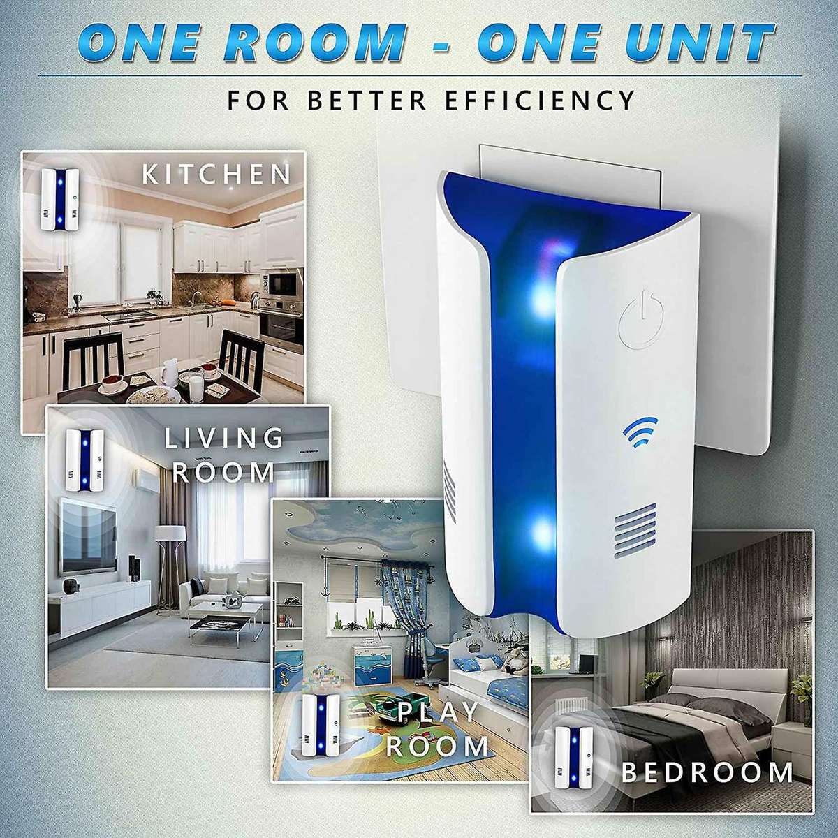 2x Ultrasonic Electromagnetic Pest Repellent Control(us Plug)