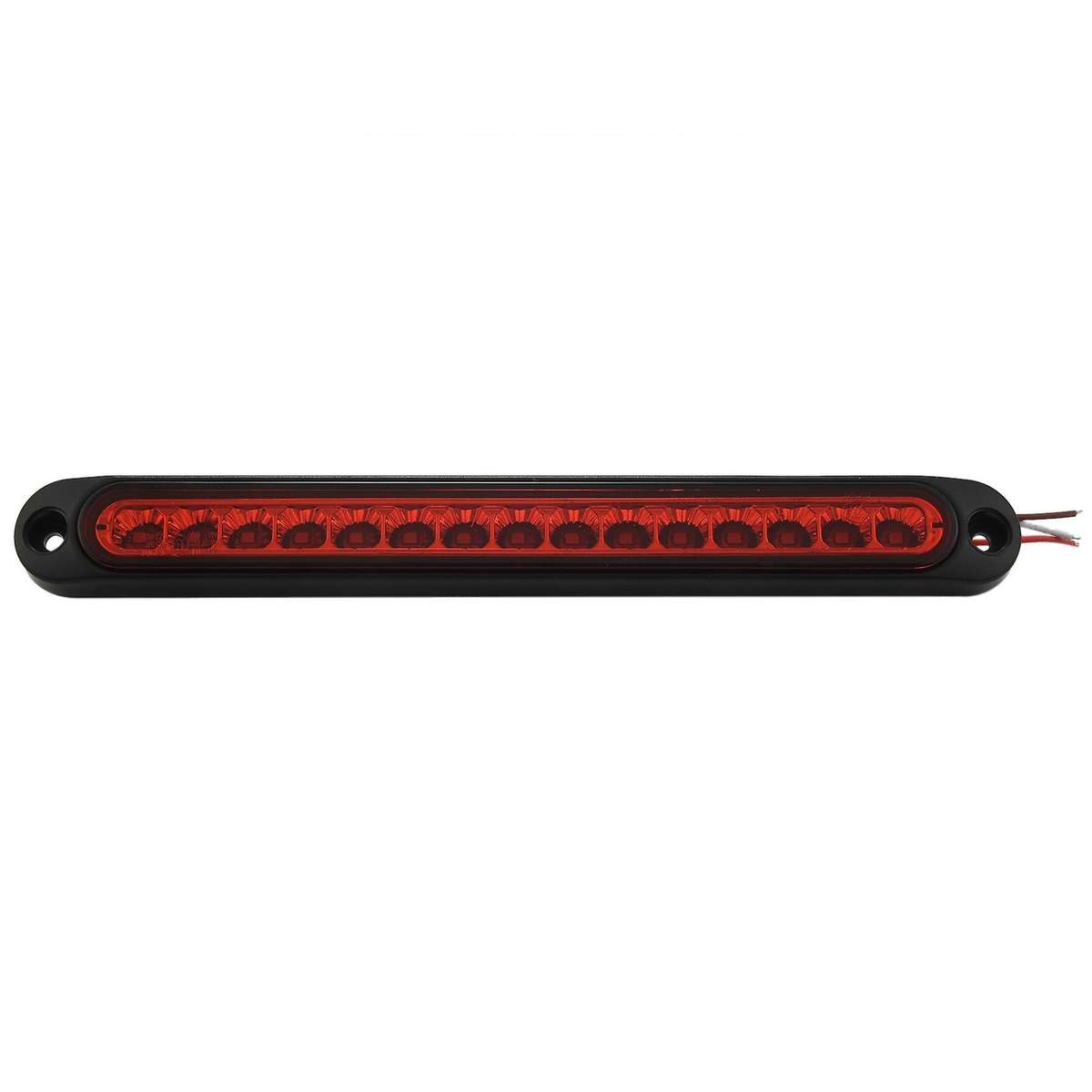 10 Inch Truck & Rv Trailer Light Bar 15 Led Third Brake Lights Red