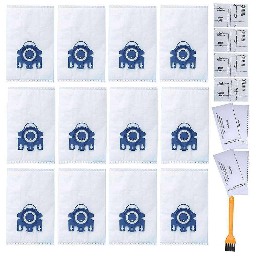 12 Pack Gn Vacuum Bags for Miele Bags Classic C1 Complete C1 C2 C3