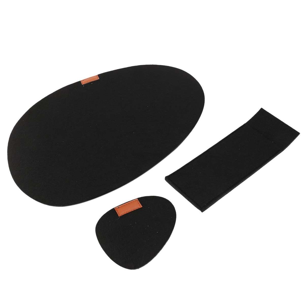 Heat-resistant Placemats -contains Coasters and Cutlery Bag Black